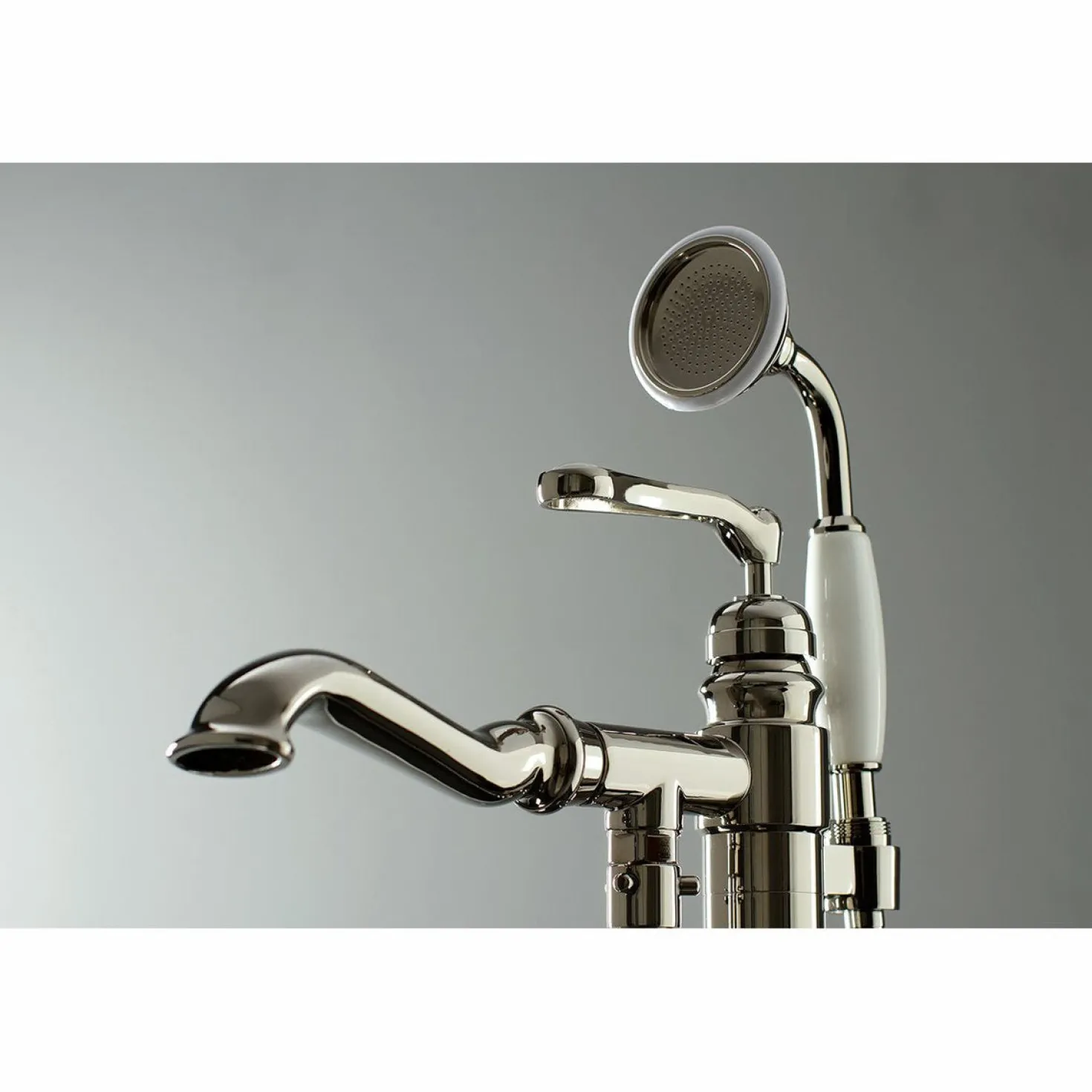 Kingston Brass Royale Single Handle Freestanding Roman Tub Faucet with Hand Shower