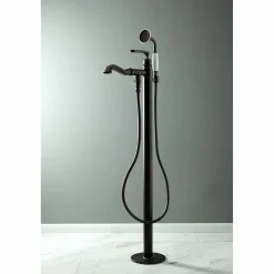 Kingston Brass Royale Single Handle Freestanding Roman Tub Faucet with Hand Shower