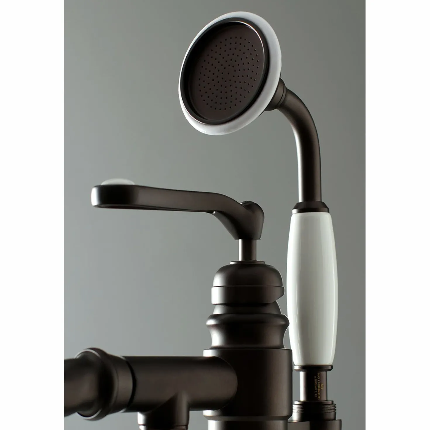Kingston Brass Royale Single Handle Freestanding Roman Tub Faucet with Hand Shower