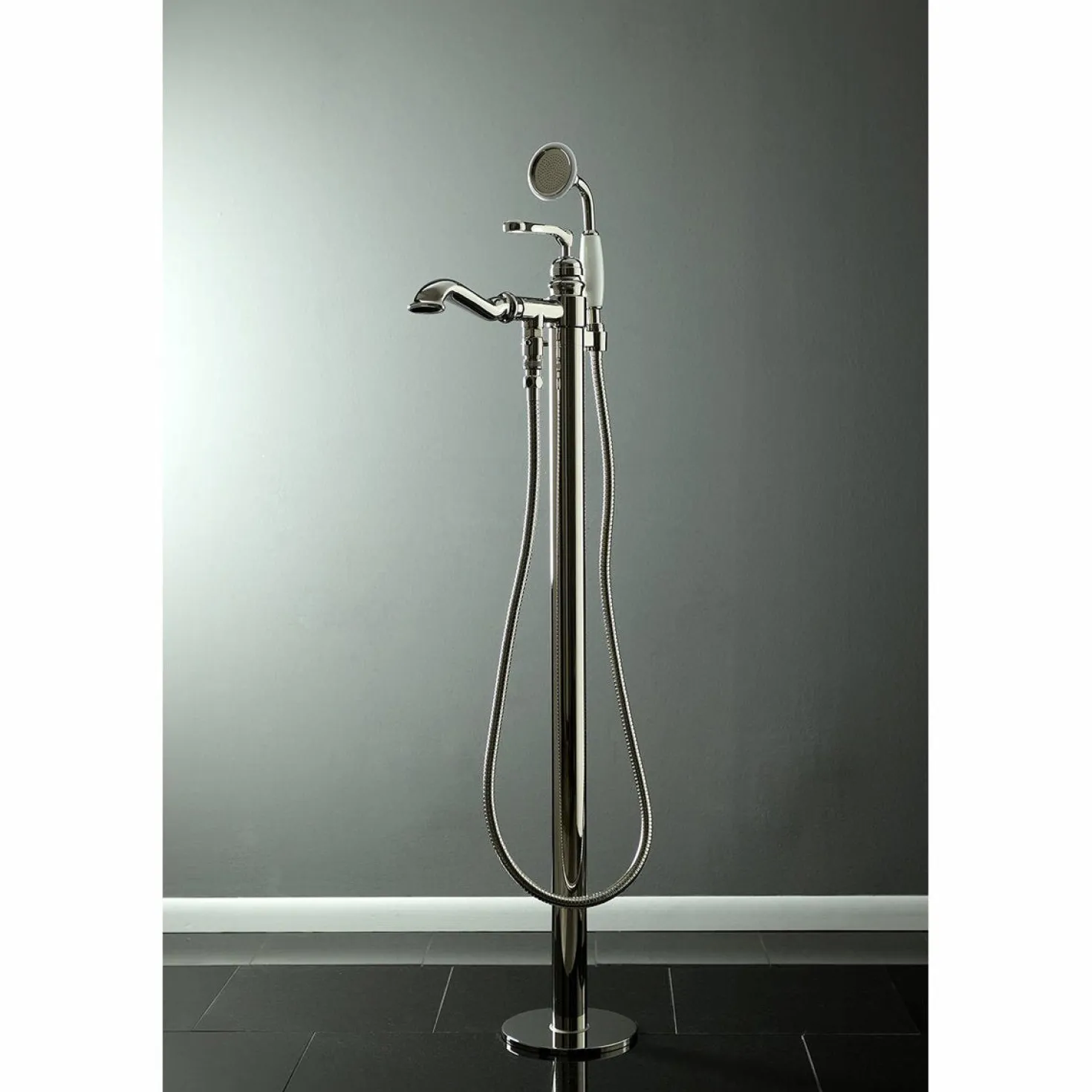 Kingston Brass Royale Single Handle Freestanding Roman Tub Faucet with Hand Shower