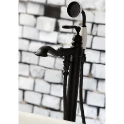 Kingston Brass Royale Single Handle Freestanding Roman Tub Faucet with Hand Shower