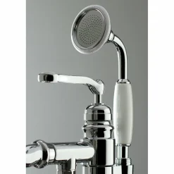 Kingston Brass Royale Single Handle Freestanding Roman Tub Faucet with Hand Shower