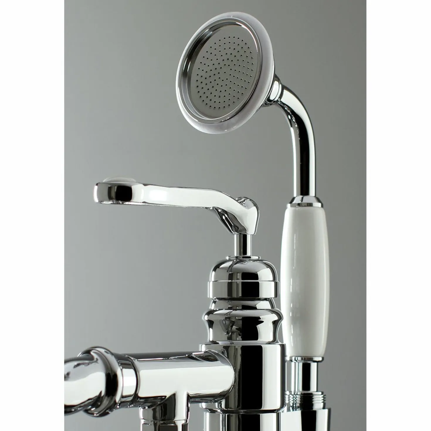 Kingston Brass Royale Single Handle Freestanding Roman Tub Faucet with Hand Shower