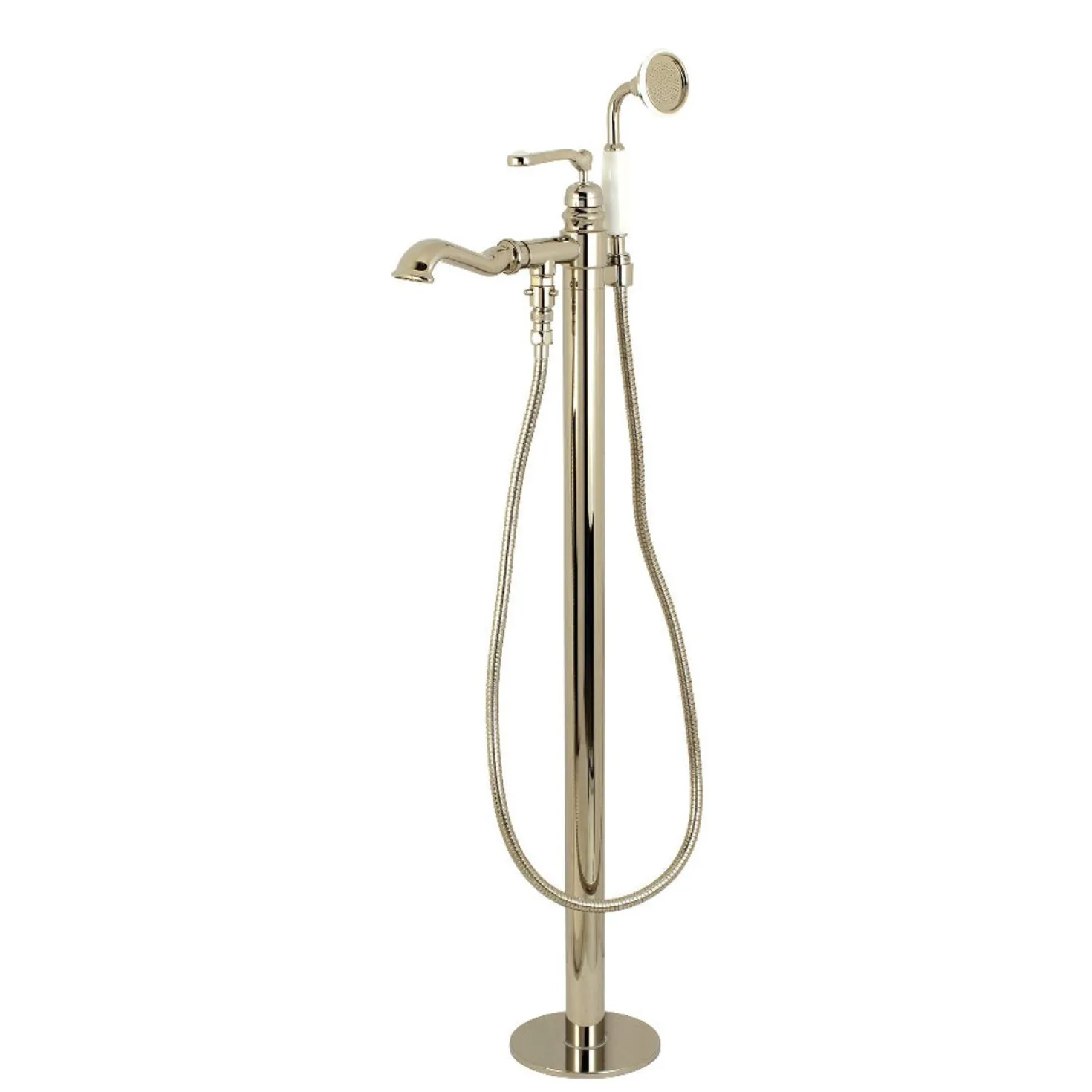Kingston Brass Royale Single Handle Freestanding Roman Tub Faucet with Hand Shower