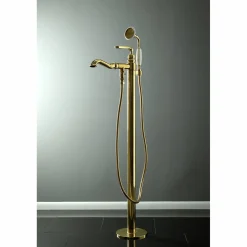 Kingston Brass Royale Single Handle Freestanding Roman Tub Faucet with Hand Shower
