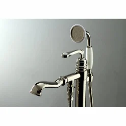 Kingston Brass Royale Single Handle Freestanding Roman Tub Faucet with Hand Shower