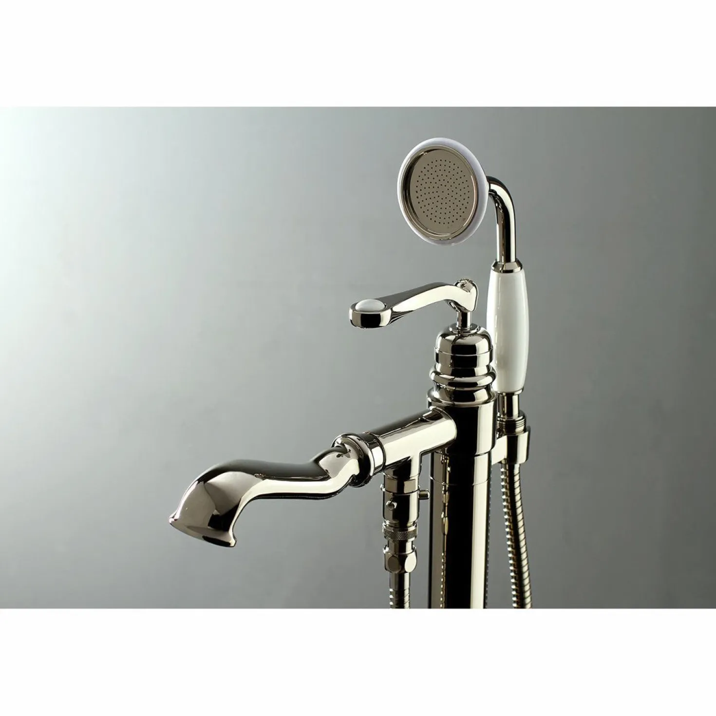 Kingston Brass Royale Single Handle Freestanding Roman Tub Faucet with Hand Shower