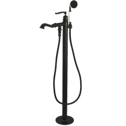 Kingston Brass Royale Single Handle Freestanding Roman Tub Faucet with Hand Shower