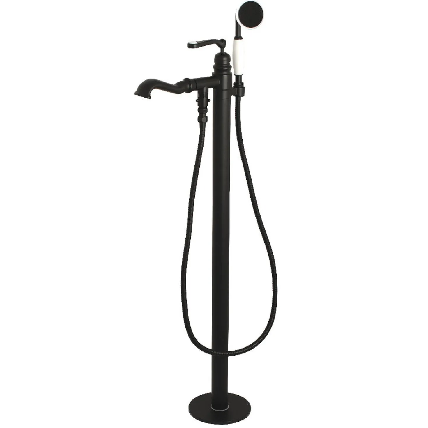 Kingston Brass Royale Single Handle Freestanding Roman Tub Faucet with Hand Shower