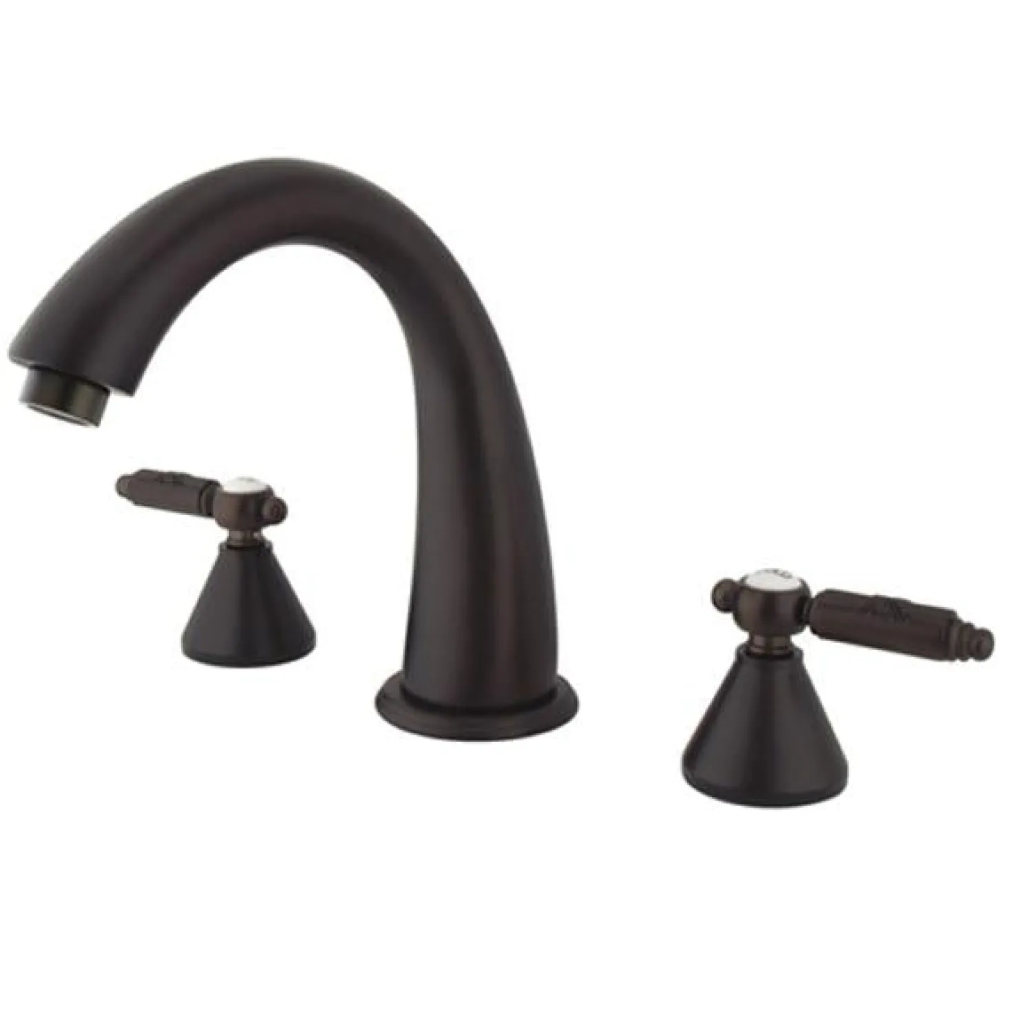 Kingston Brass Royale Solid Brass Three Hole Two Handle Roman Tub Filler