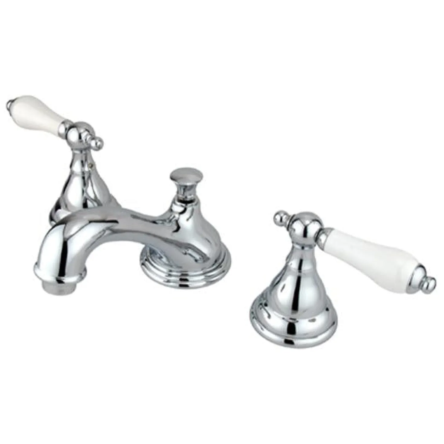 Kingston Brass Royale Three Hole Two Handle 8" to 16" Widespread Lavatory Faucet with Brass Pop-up