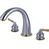 Kingston Brass Royale Three Hole Two Handle Solid Brass Roman Tub Filler