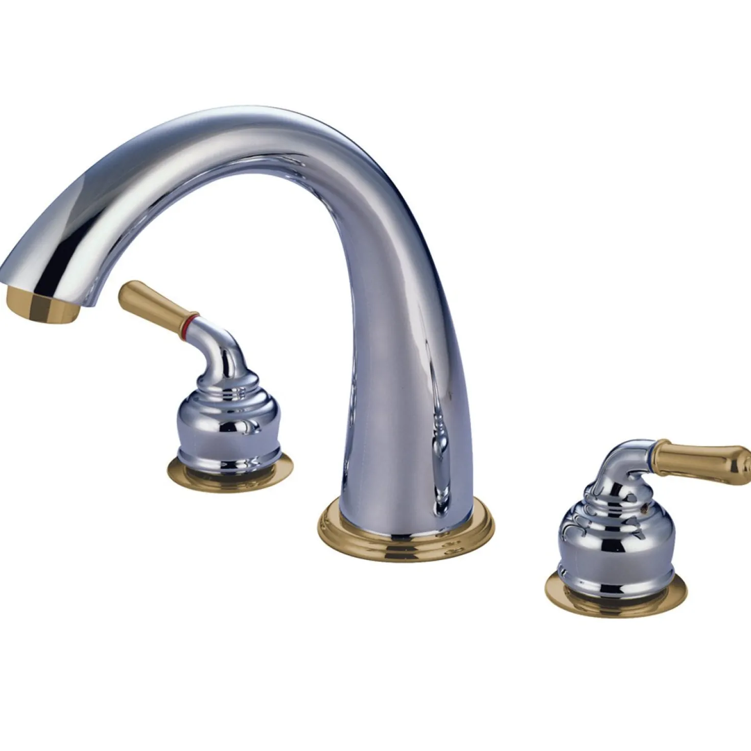 Kingston Brass Royale Three Hole Two Handle Solid Brass Roman Tub Filler