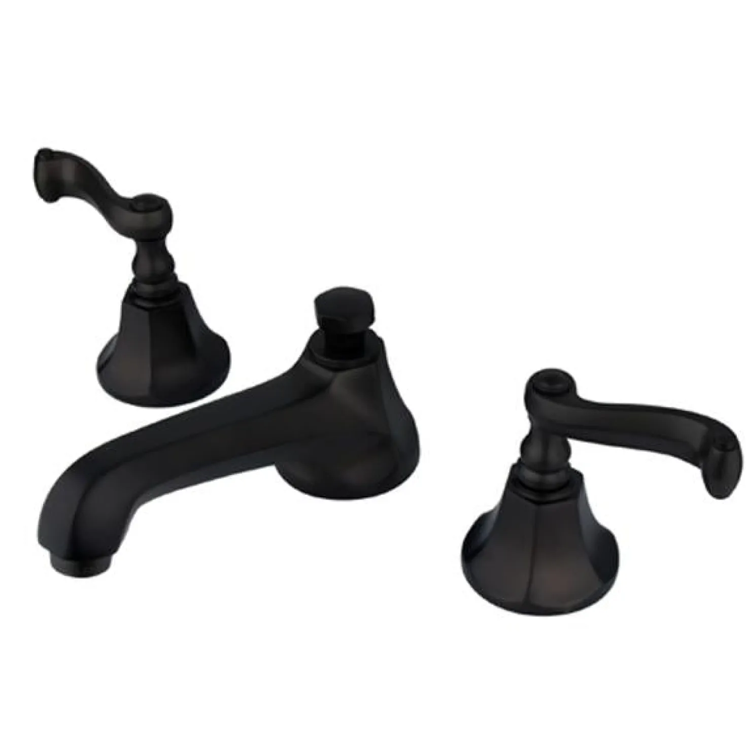 Kingston Brass Royale 8" to 16" Widespread Two Handle Lavatory Faucet with Brass Pop-up