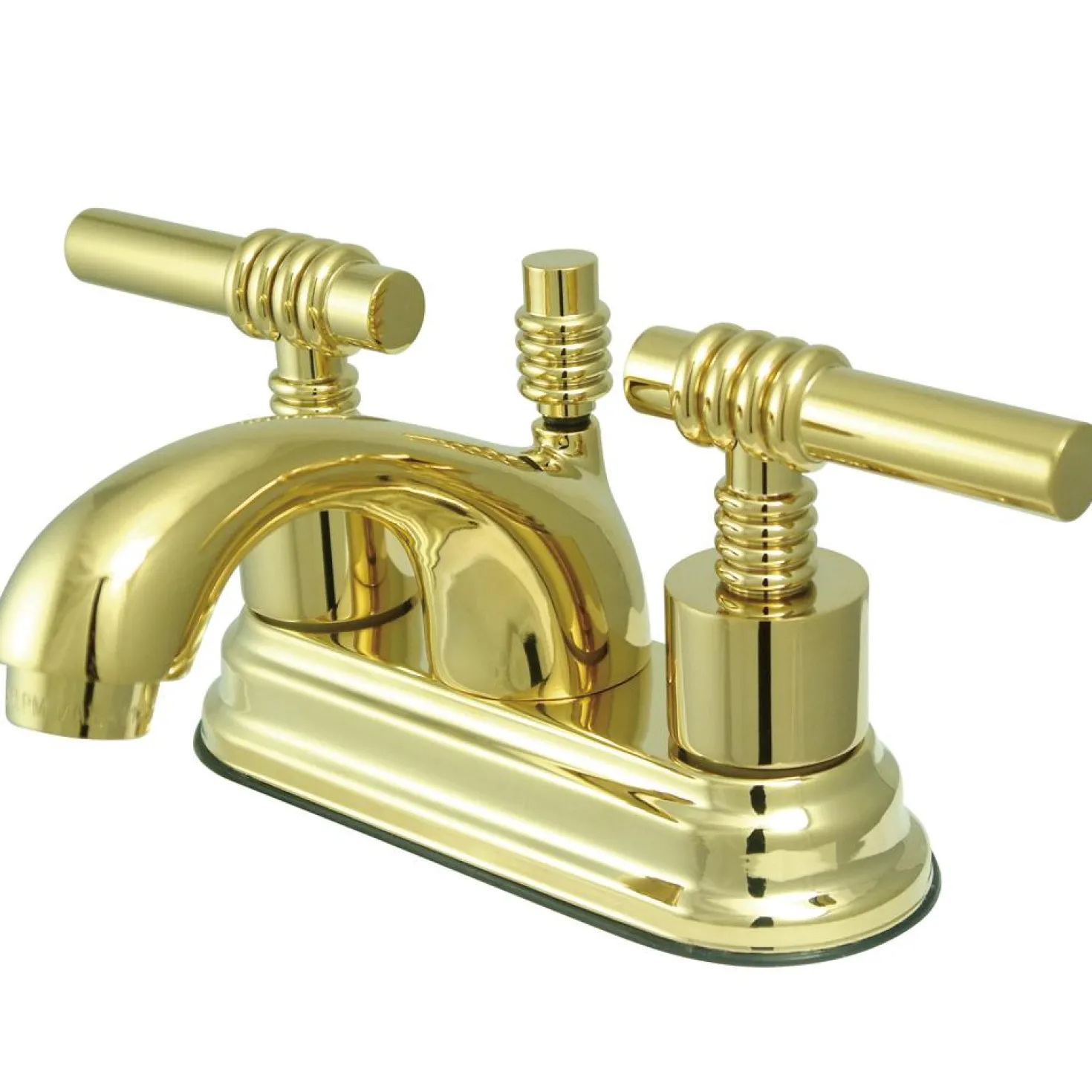 Kingston Brass Royale Two Handle 4" Centerset Solid Brass Lavatory Faucet with Brass Pop-up