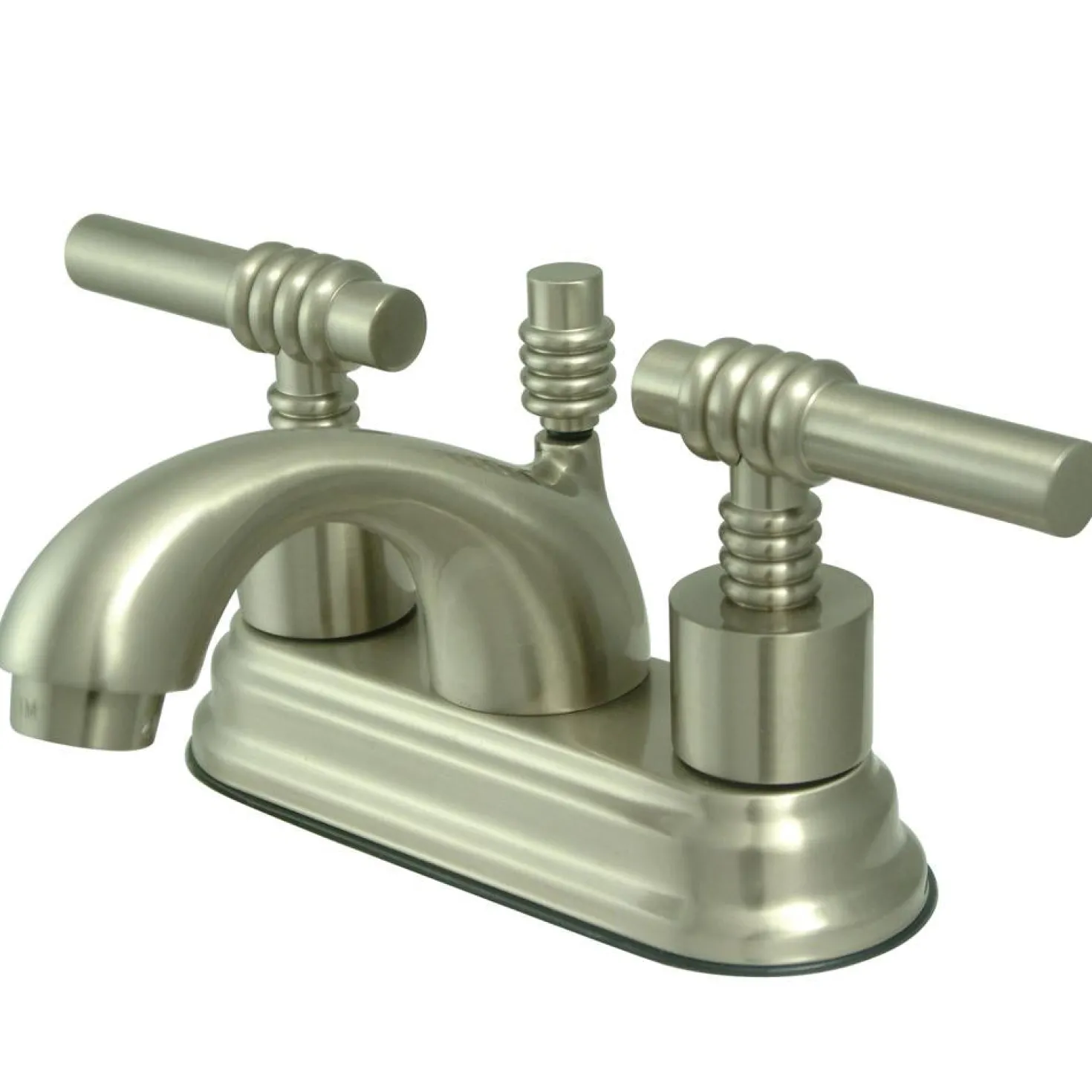 Kingston Brass Royale Two Handle 4" Centerset Solid Brass Lavatory Faucet with Brass Pop-up