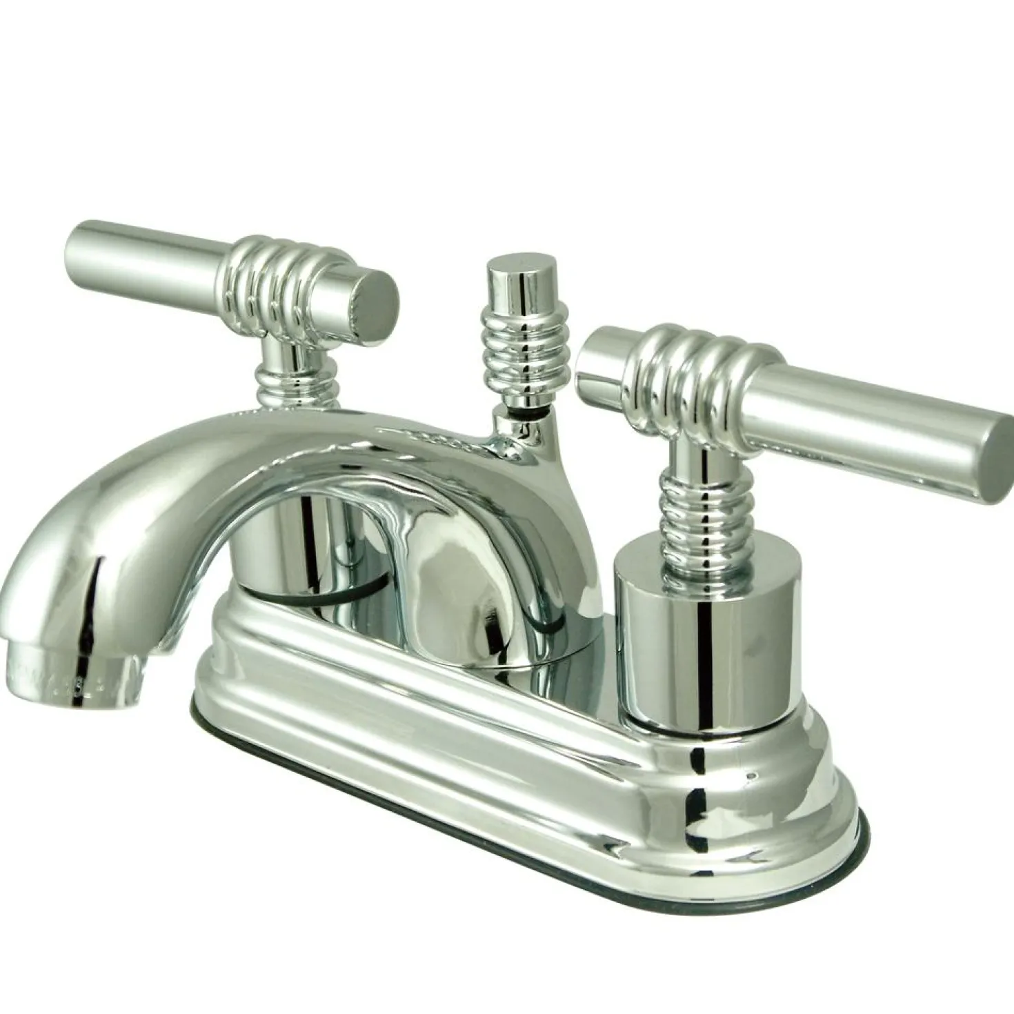 Kingston Brass Royale Two Handle 4" Centerset Solid Brass Lavatory Faucet with Brass Pop-up