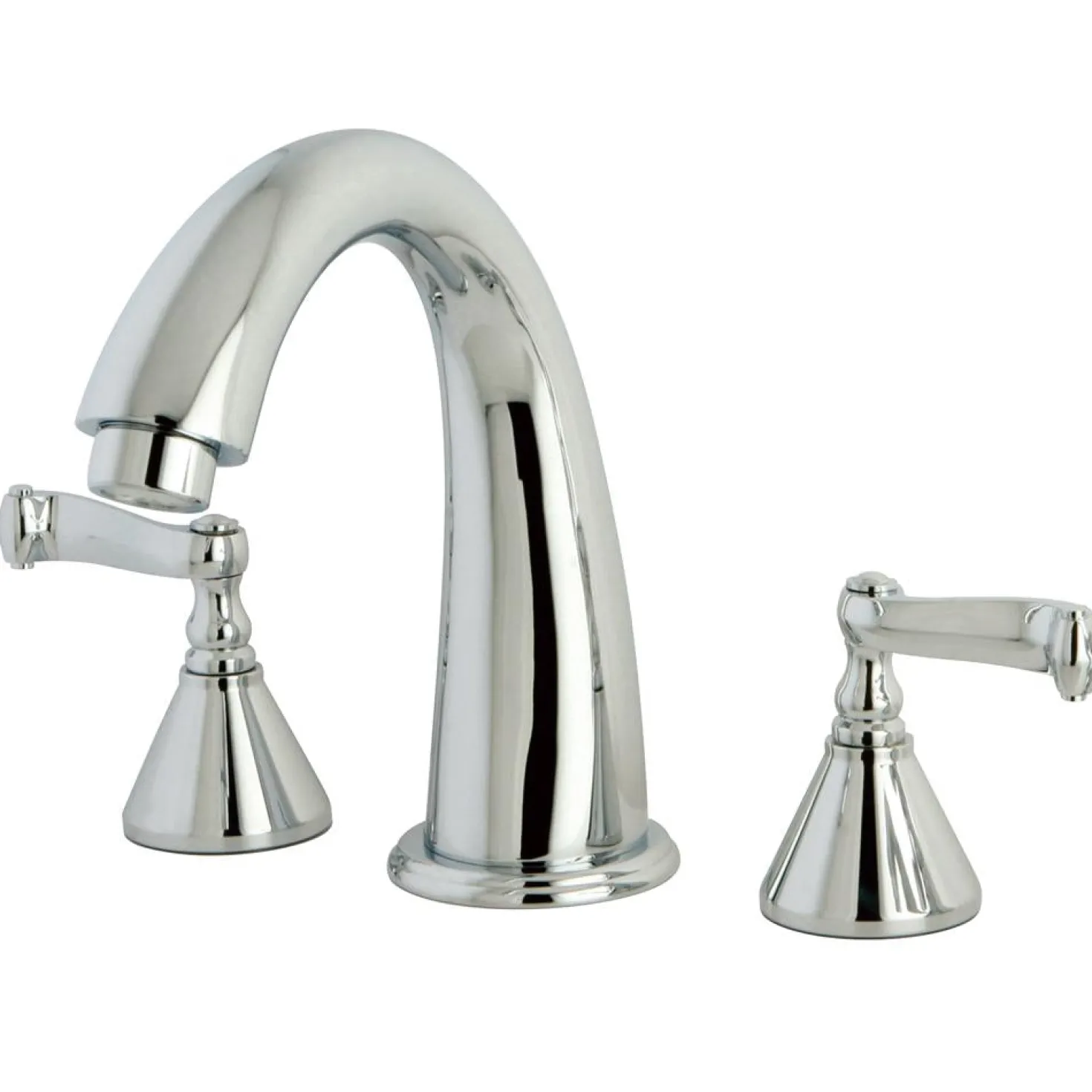 Kingston Brass Royale Two Handle Solid Brass 8" to 16" Widespread Roman Tub Filler