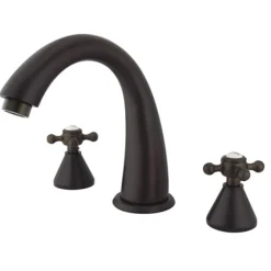 Kingston Brass Royale Two Handle 8" to 16" Widespread Solid Brass Roman Tub Filler