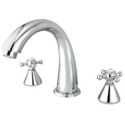 Kingston Brass Royale Two Handle 8" to 16" Widespread Solid Brass Roman Tub Filler