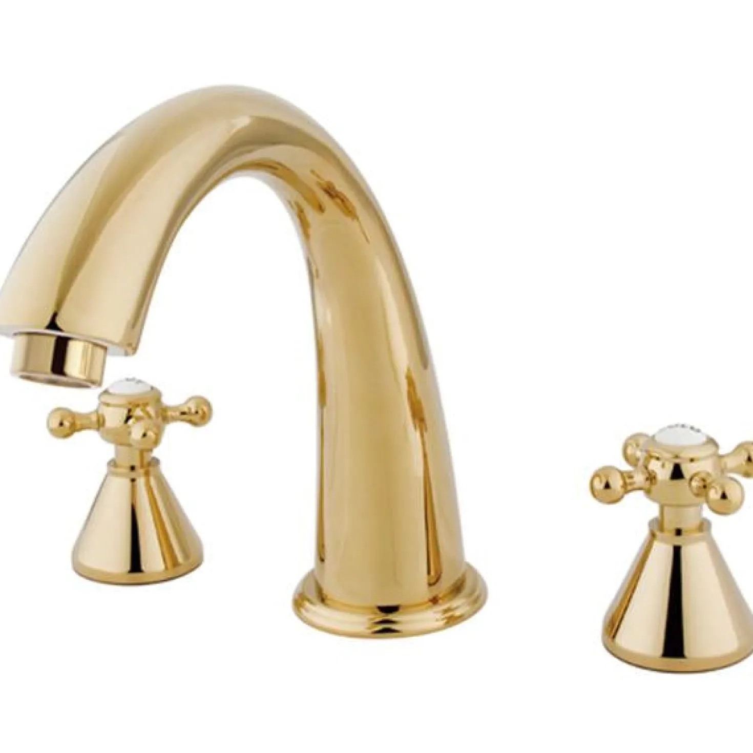 Kingston Brass Royale Two Handle 8" to 16" Widespread Solid Brass Roman Tub Filler