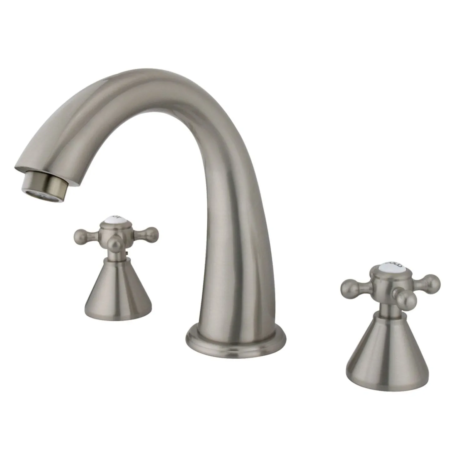 Kingston Brass Royale Two Handle 8" to 16" Widespread Solid Brass Roman Tub Filler