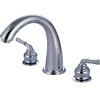 Kingston Brass Royale Two Handle Roman Tub Filler in Polished Chrome