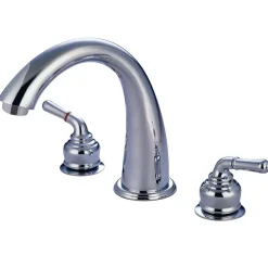 Kingston Brass Royale Two Handle Roman Tub Filler in Polished Chrome