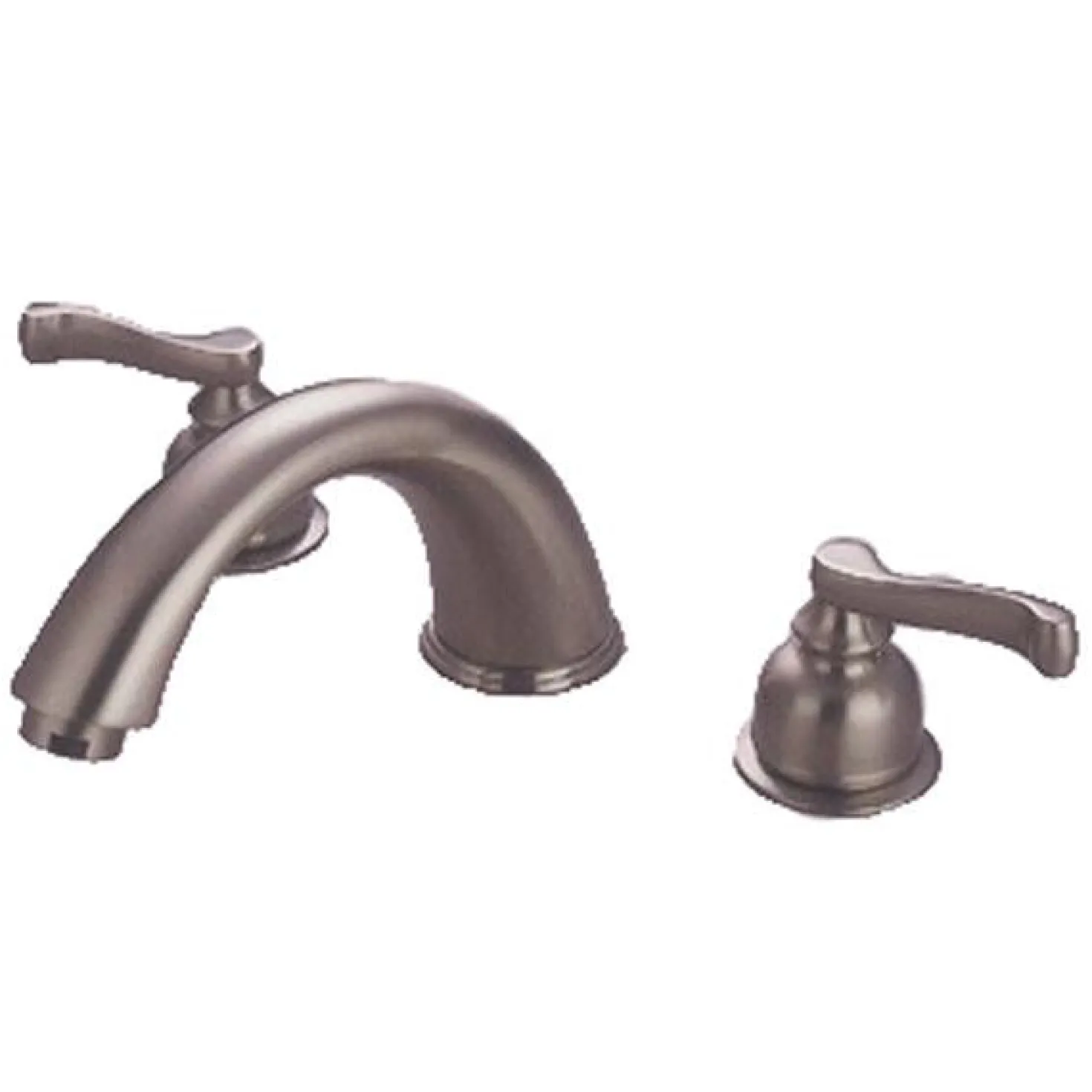 Kingston Brass Royale Two Handle Roman Tub Filler in Satin Nickel
