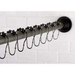 Kingston Brass SCC311X-P Adjustable Shower Rod and Shower Ring Set