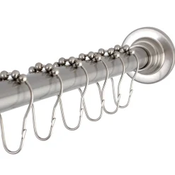 Kingston Brass SCC311X-P Adjustable Shower Rod and Shower Ring Set