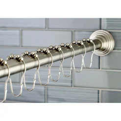 Kingston Brass SCC271X-P Adjustable Shower Rod and Shower Ring Set