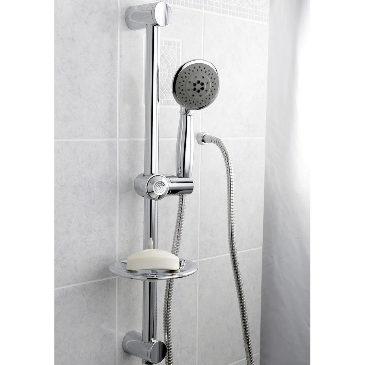 Kingston Brass 5 Setting Hand Shower with Hose and Slide Bar Kit