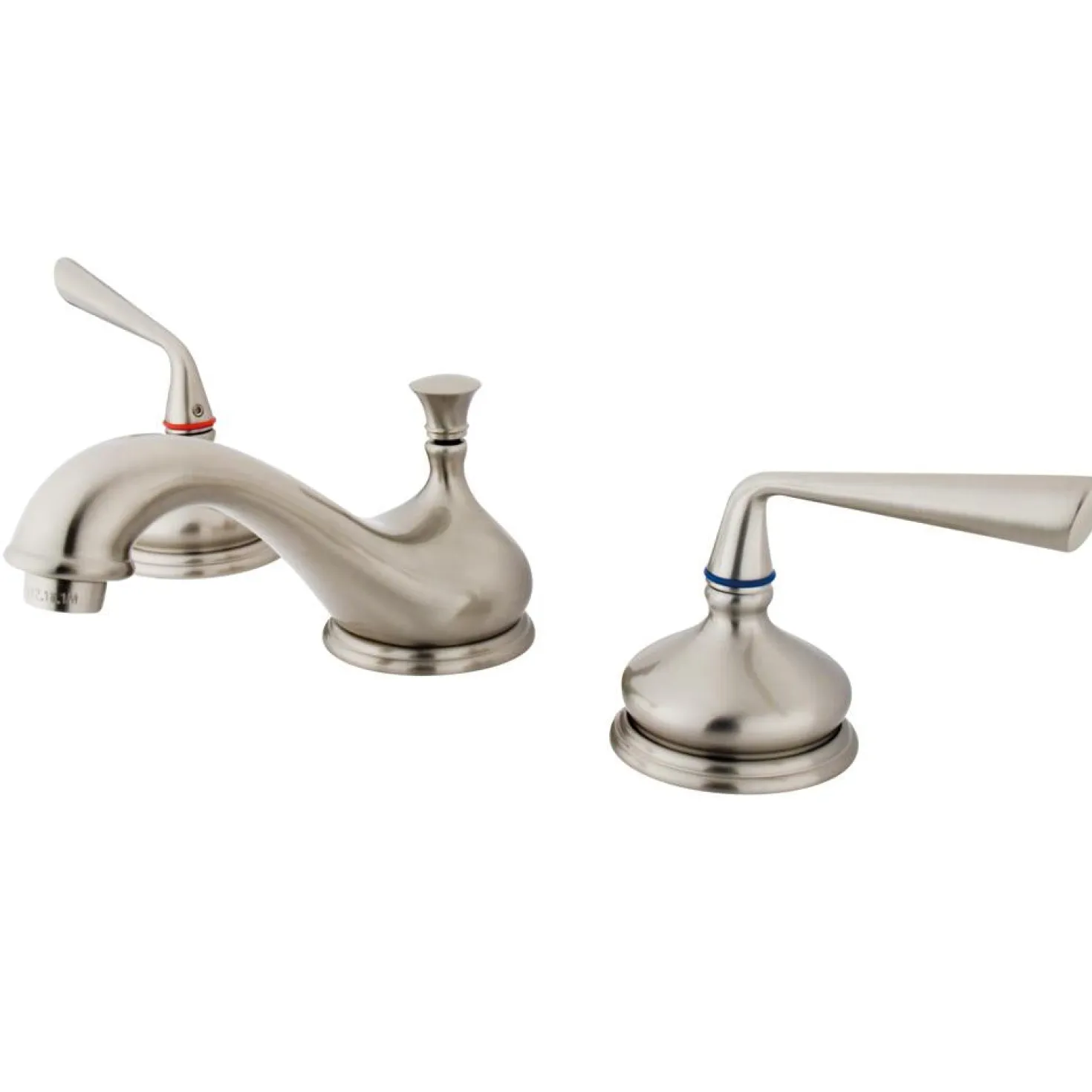 Kingston Brass Silver Sage Classic Two Handle 8" to 16" Widespread Lavatory Faucet with Brass Pop-up