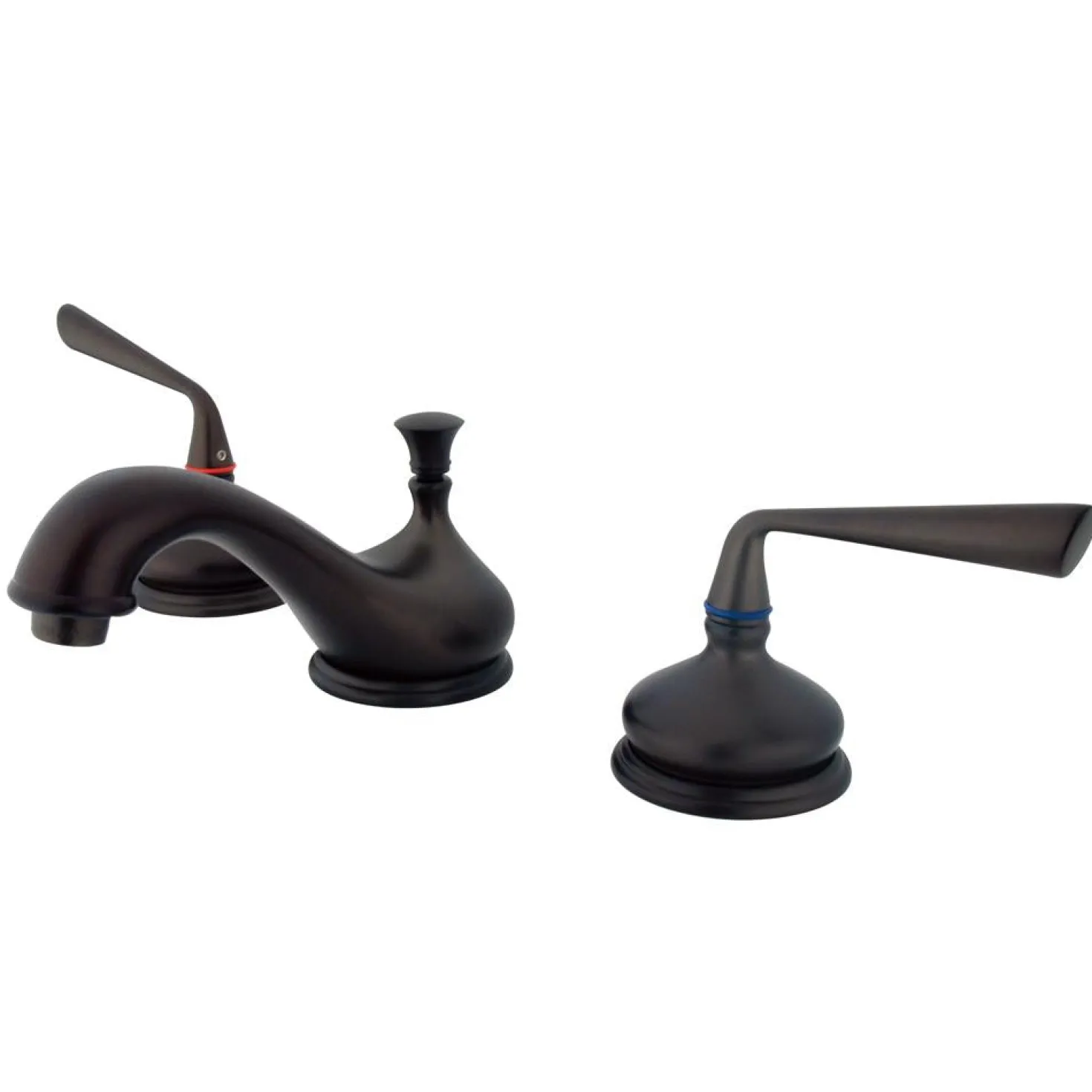 Kingston Brass Silver Sage Classic Two Handle 8" to 16" Widespread Lavatory Faucet with Brass Pop-up