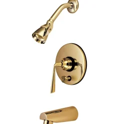 Kingston Brass Silver Sage Contemporary Tub and Shower Faucet with Single Handle