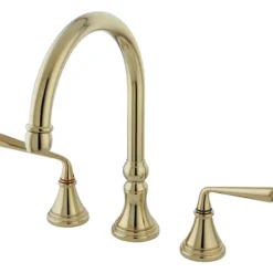 Kingston Brass Silver Sage 8" Deck Mount Kitchen Faucet