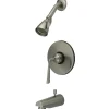 Kingston Brass Silver Sage Single Handle Tub and Shower Faucet