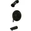Kingston Brass Silver Sage Single Handle Tub and Shower Faucet in Oil Rubbed Bronze