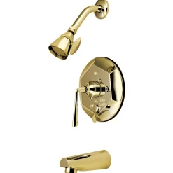 Kingston Brass Silver Sage Tub and Shower Faucet with Single Handle