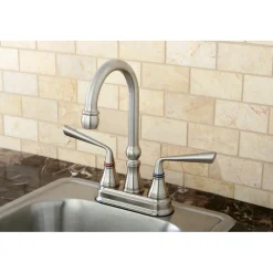 Kingston Brass Silver Sage Two Handle 4" Centerset Bar Faucet
