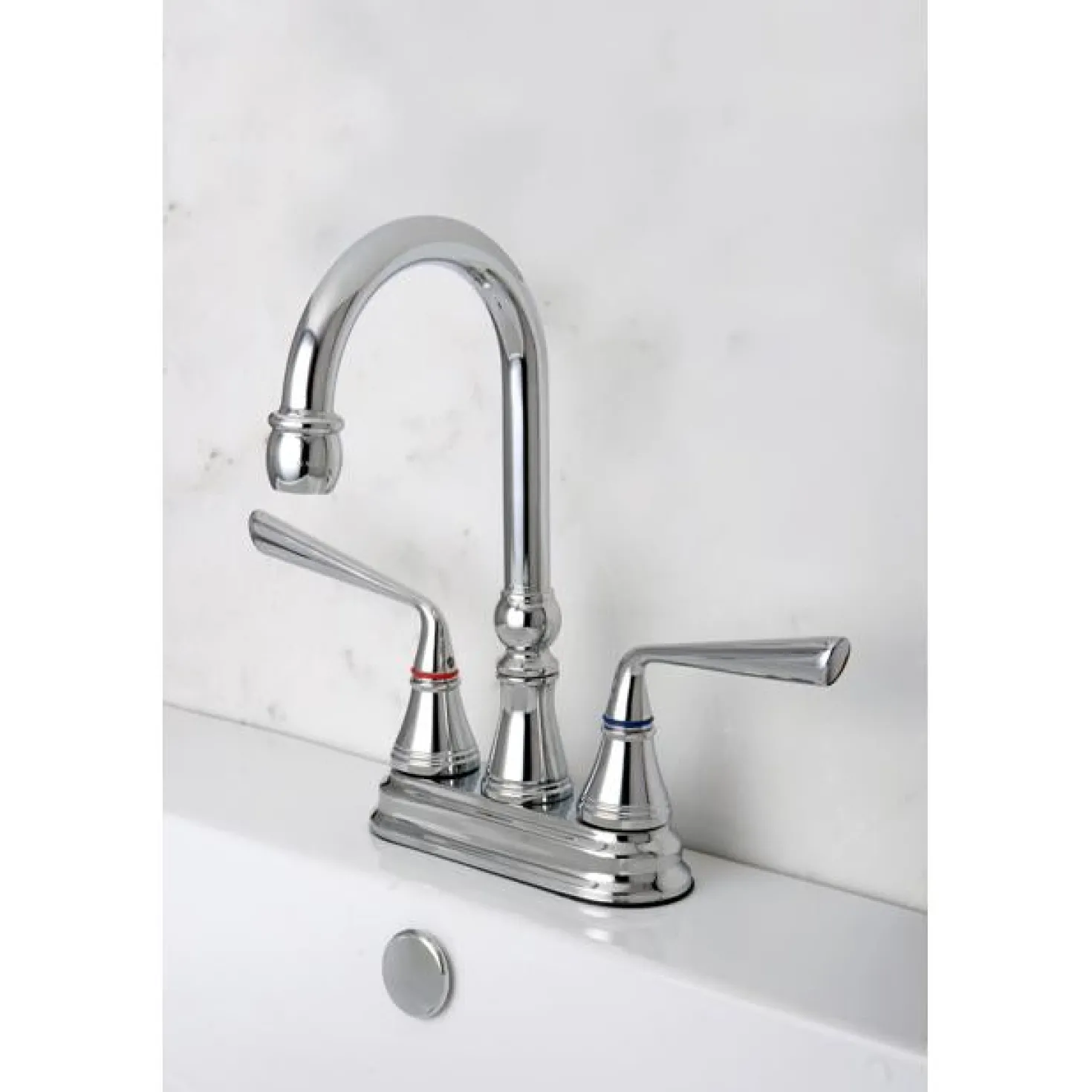 Kingston Brass Silver Sage Two Handle 4" Centerset Bar Faucet