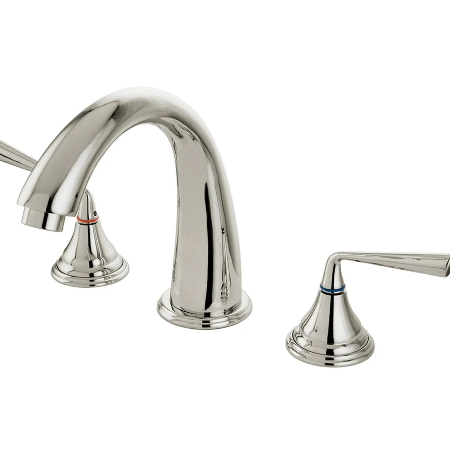 Kingston Brass Silver Sage Two Handle Roman Tub Filler in Satin Nickel