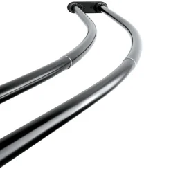 Kingston Brass Stainless Steel Adjustable Double Curved Shower Rod in Black