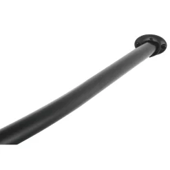 Kingston Brass Stainless Steel Adjustable Curved Shower Rod in Black