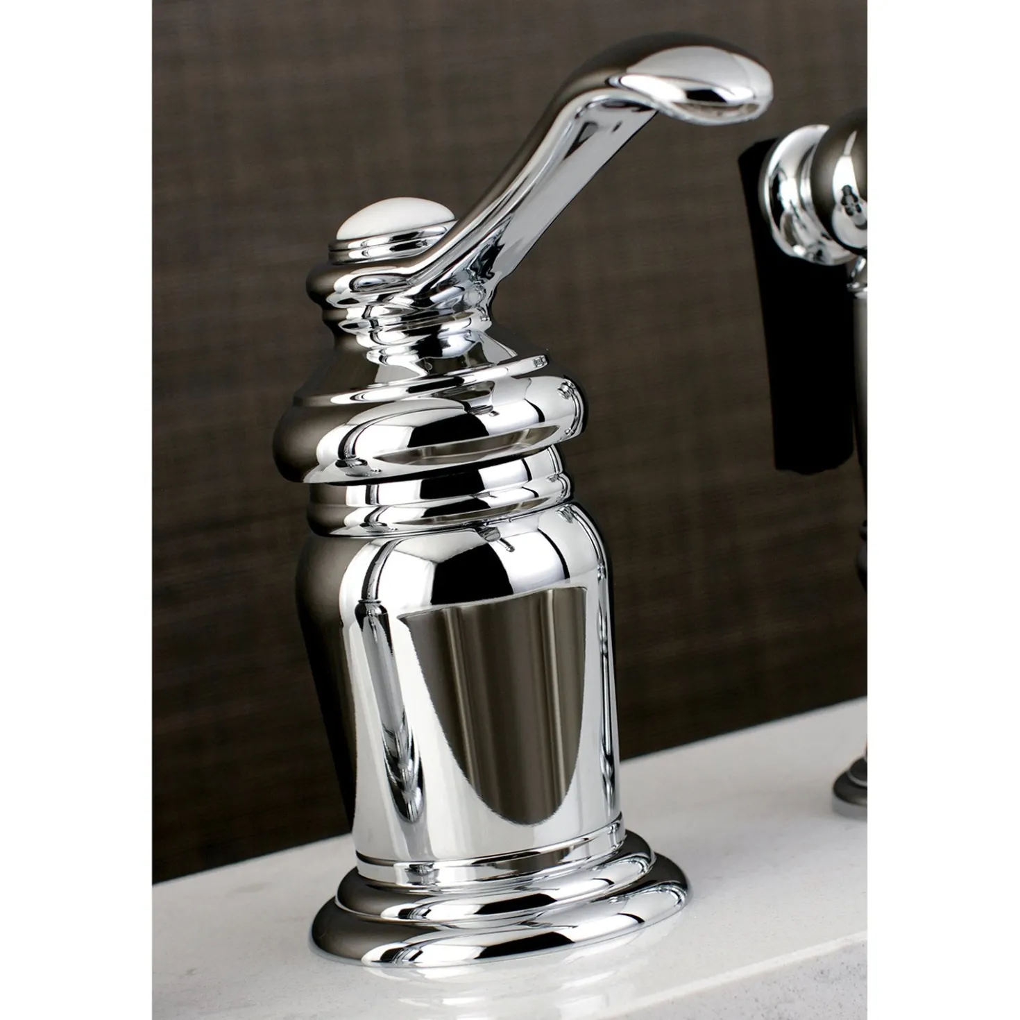 Kingston Brass Templeton Single Handle High Spout Kitchen Faucet with Brass Sprayer