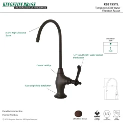 Kingston Brass Templeton Single Handle Water Filtration Faucet