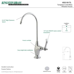 Kingston Brass Templeton Single Handle Water Filtration Faucet