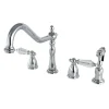 Kingston Brass 8" to 16" Widespread Kitchen Faucet with Brass Sprayer