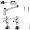 Kingston Brass Trimscape Plumbing Sink Trim Kit with Bottle Trap for Vessel Sink with Overflow Hole